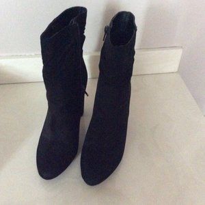 Malvina chunky heel black ankle bootie